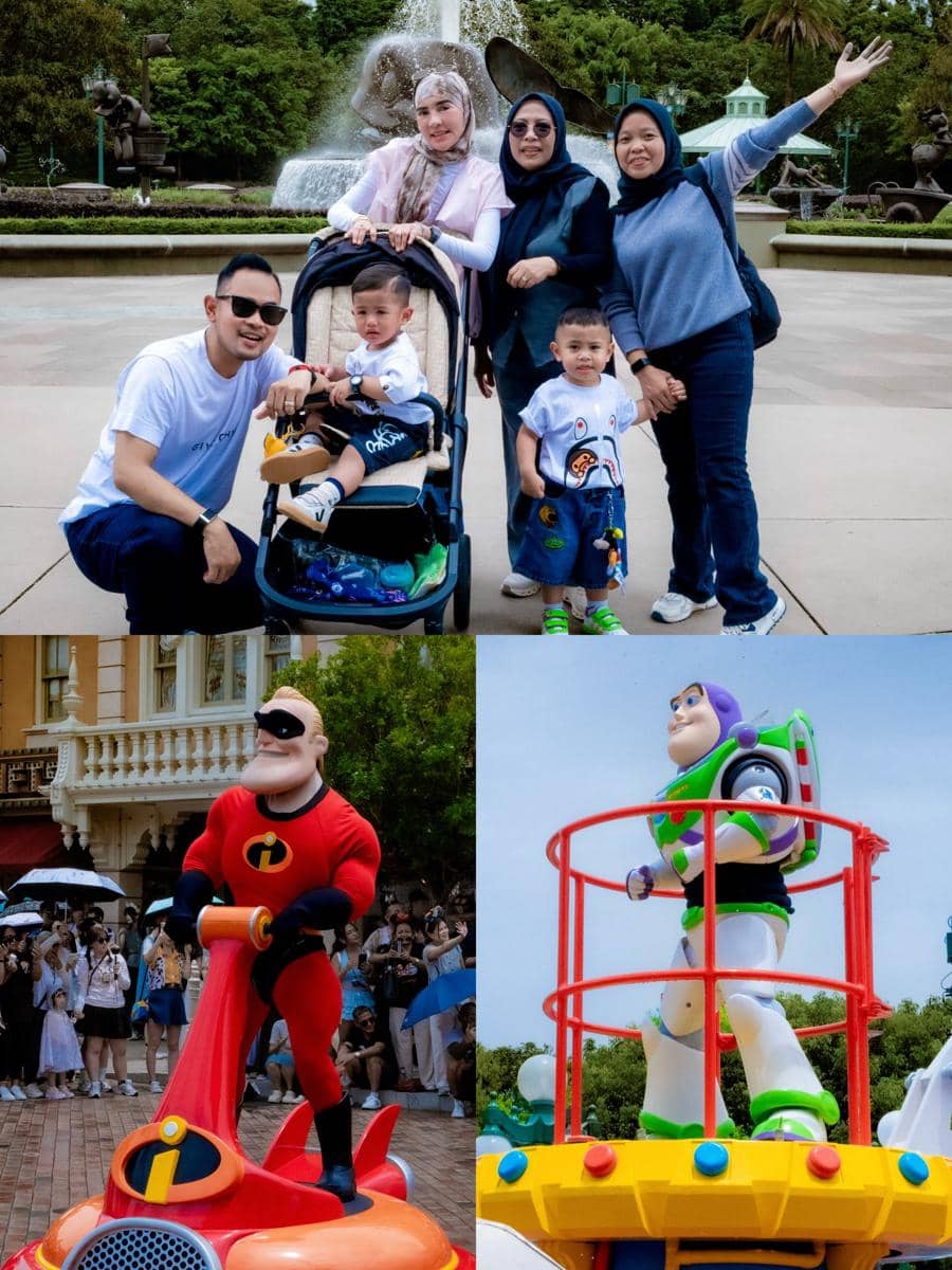 Keluarga Shandy Purnamasari liburan di Disneyland Hong Kong