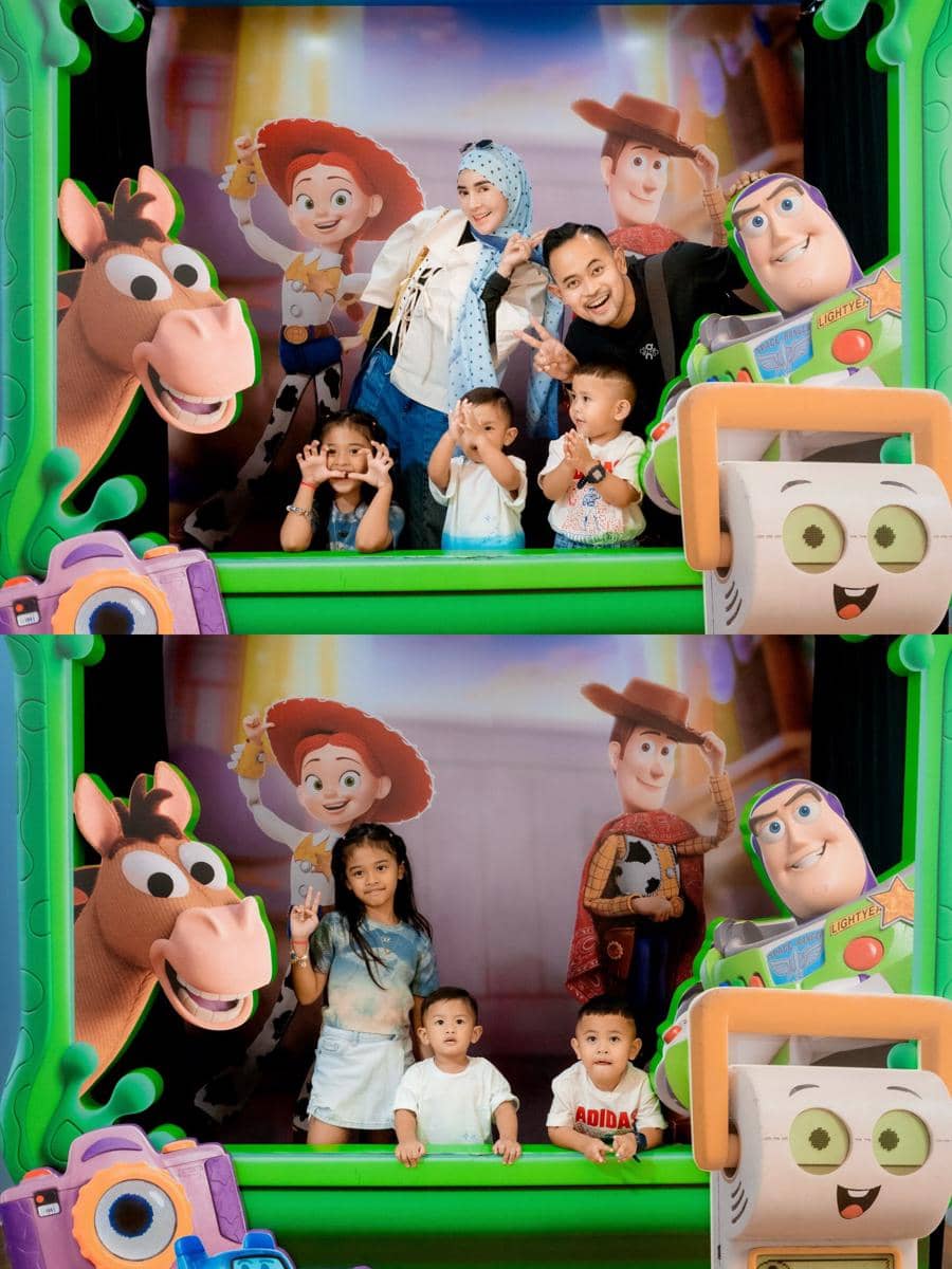 Keluarga Shandy Purnamasari liburan di Disneyland Hong Kong
