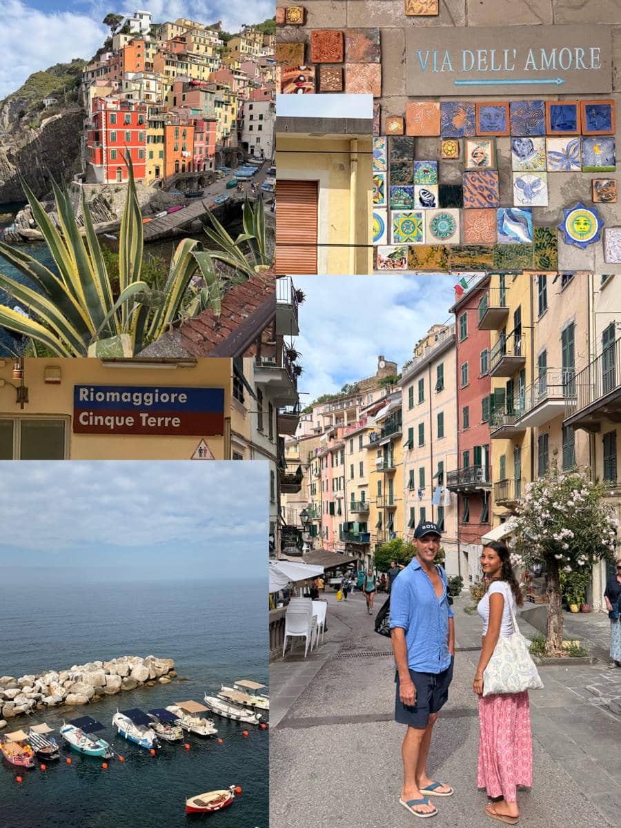 Keluarga Indah Kalalo jalan-jalan di Cinque Terre