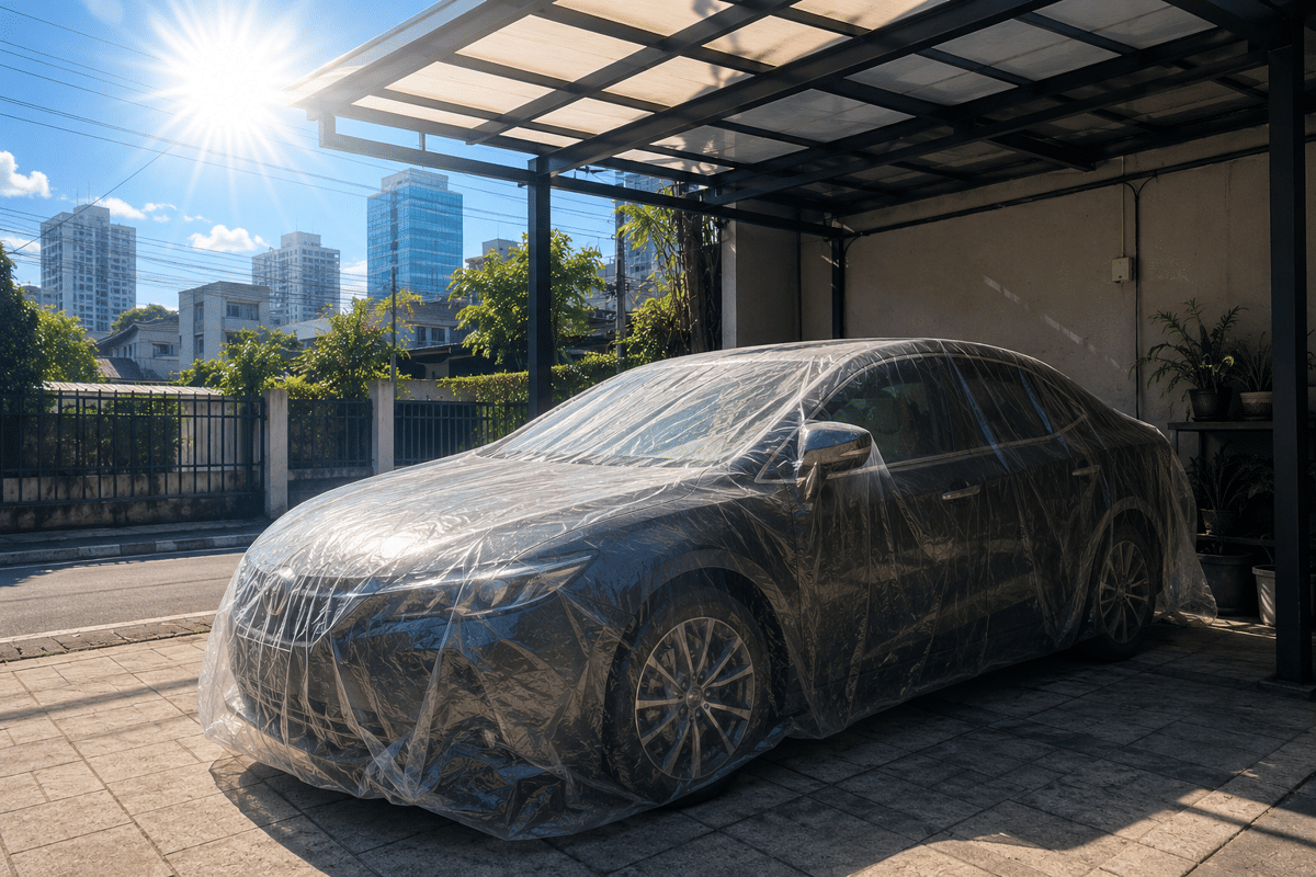 Awas! Cover Plastik Bening Justru Bisa Merusak Cat Mobil