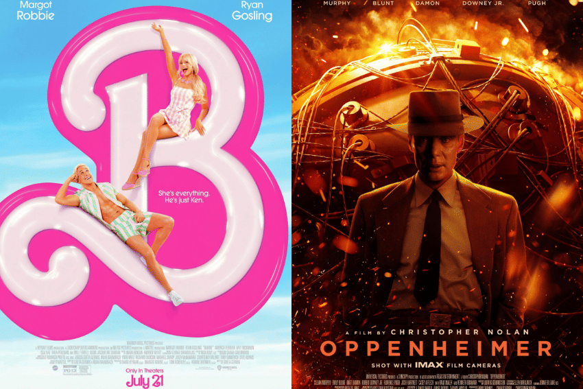 poster Barbie dan Oppenheimer
