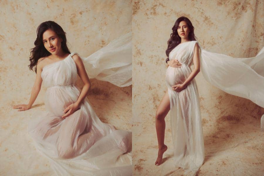 Gaya Maternity Shoot Nuansa Dreamy ala Shenina Cinnamon, bak Peri!