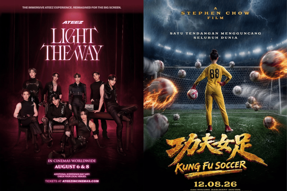 Poster film yang tayang di bioskop bulan Agustus 2026 (ateezincinemas.com | dok. Encore Film/Kung Fu Soccer)