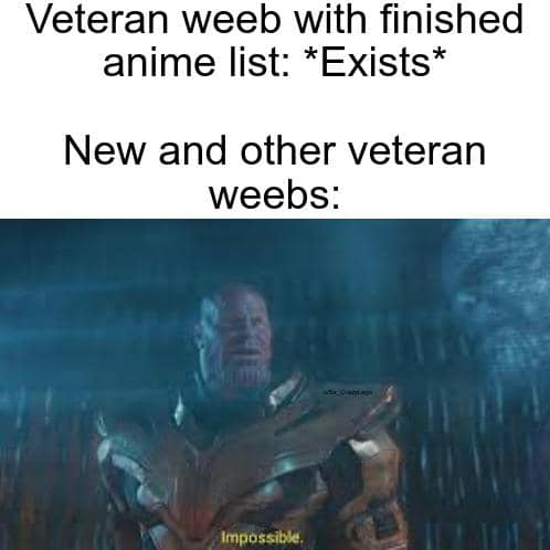 meme anime tentang wibu veteran