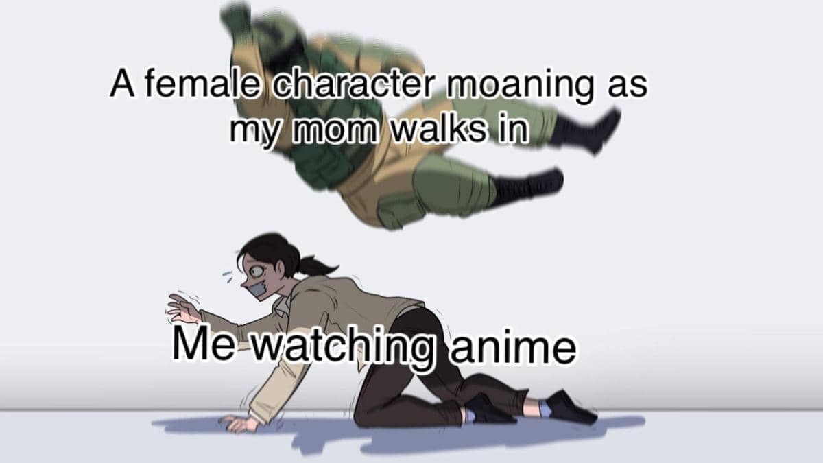 meme anime tentang kepanikan