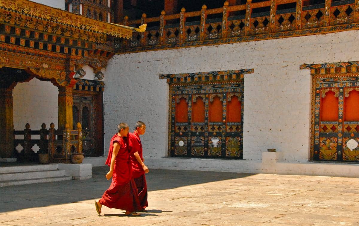 Punakha Dzong menjadi markas musim dingin bagi para biksu