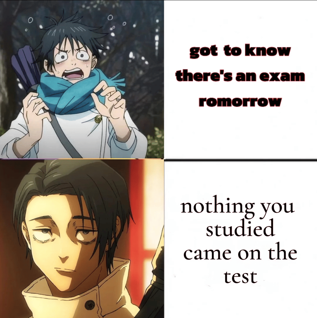 meme anime tentang kepanikan