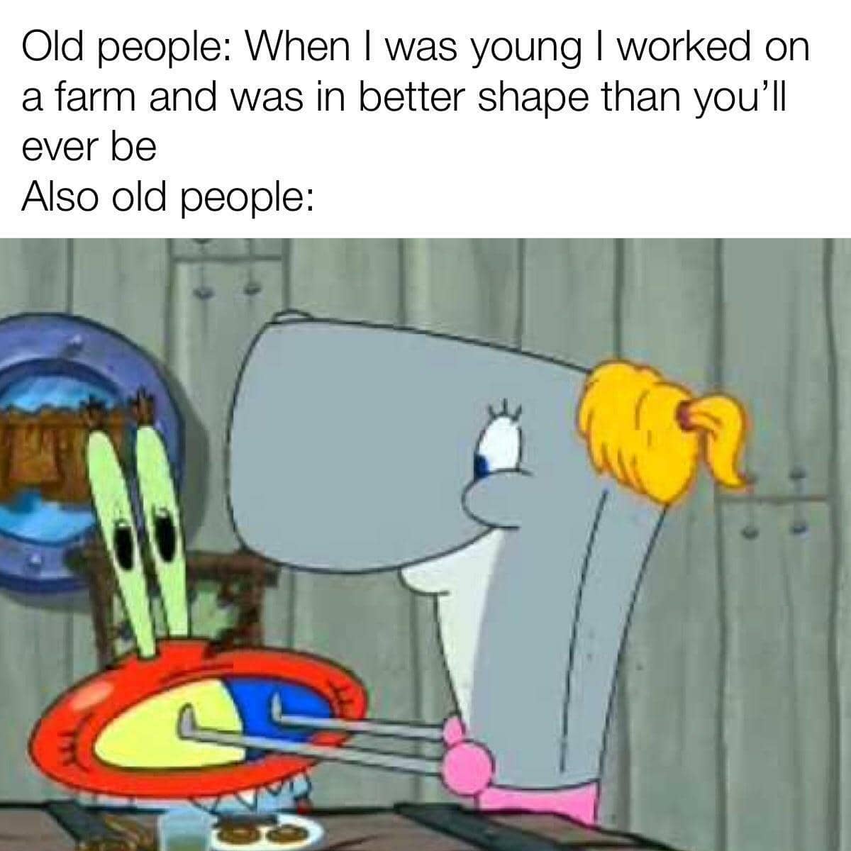 meme orang-orang tua dalam SpongeBob