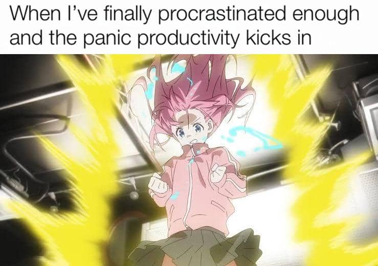 meme anime tentang kepanikan