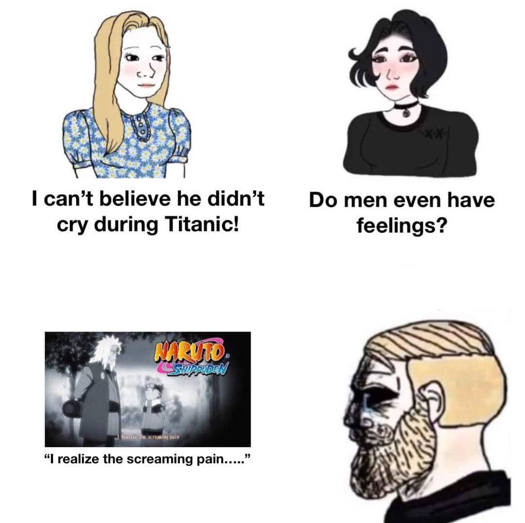 meme anime tentang tekanan batin