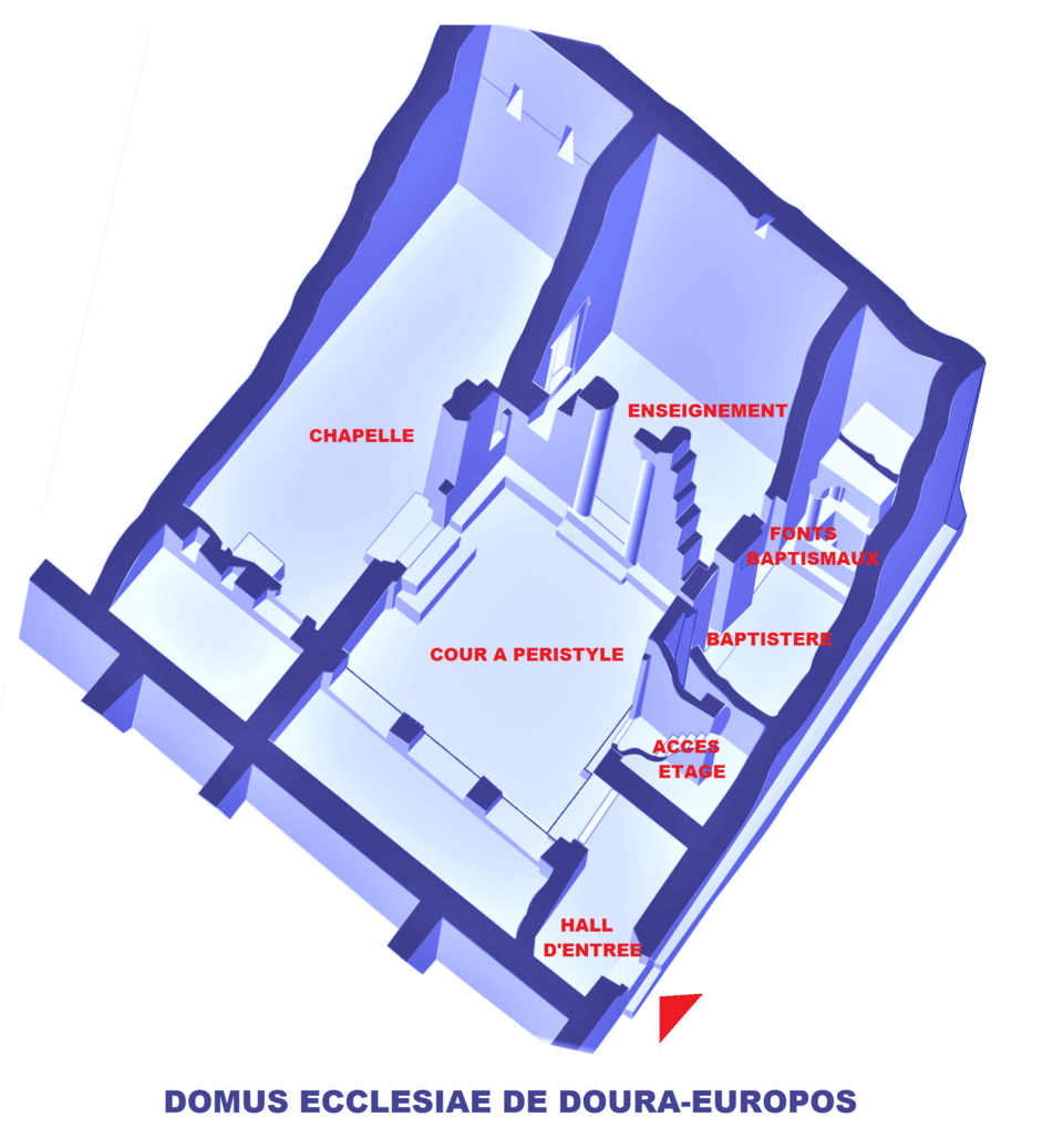 Denah gereja Dura-Europos.