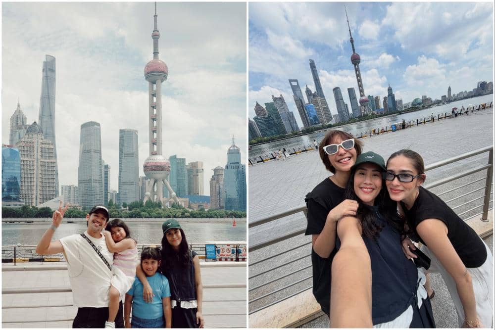 8 Potret Gya Sadiqah Jalan-jalan di Shanghai Bareng Sahabat