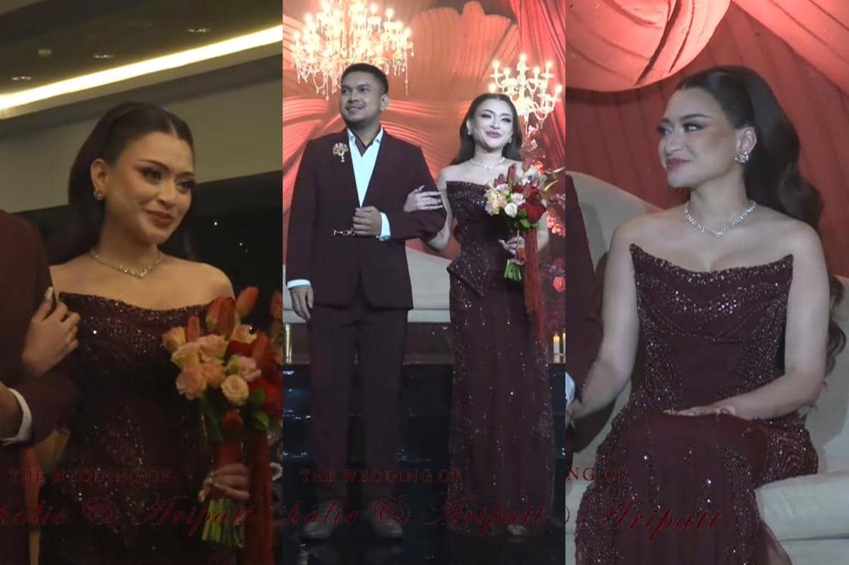 6 Inspirasi Wedding Dress dan Makeup Resepsi Nathalie Holscher, Glam!
