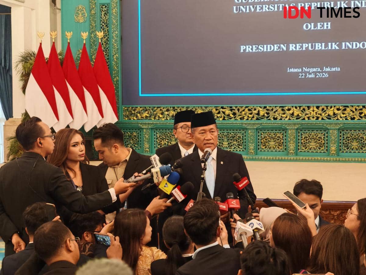 Gubernur Universitas Republik Indonesia (URI), Donny Ermawan di Istana Negara, Jakarta, Rabu (22/7/2026).