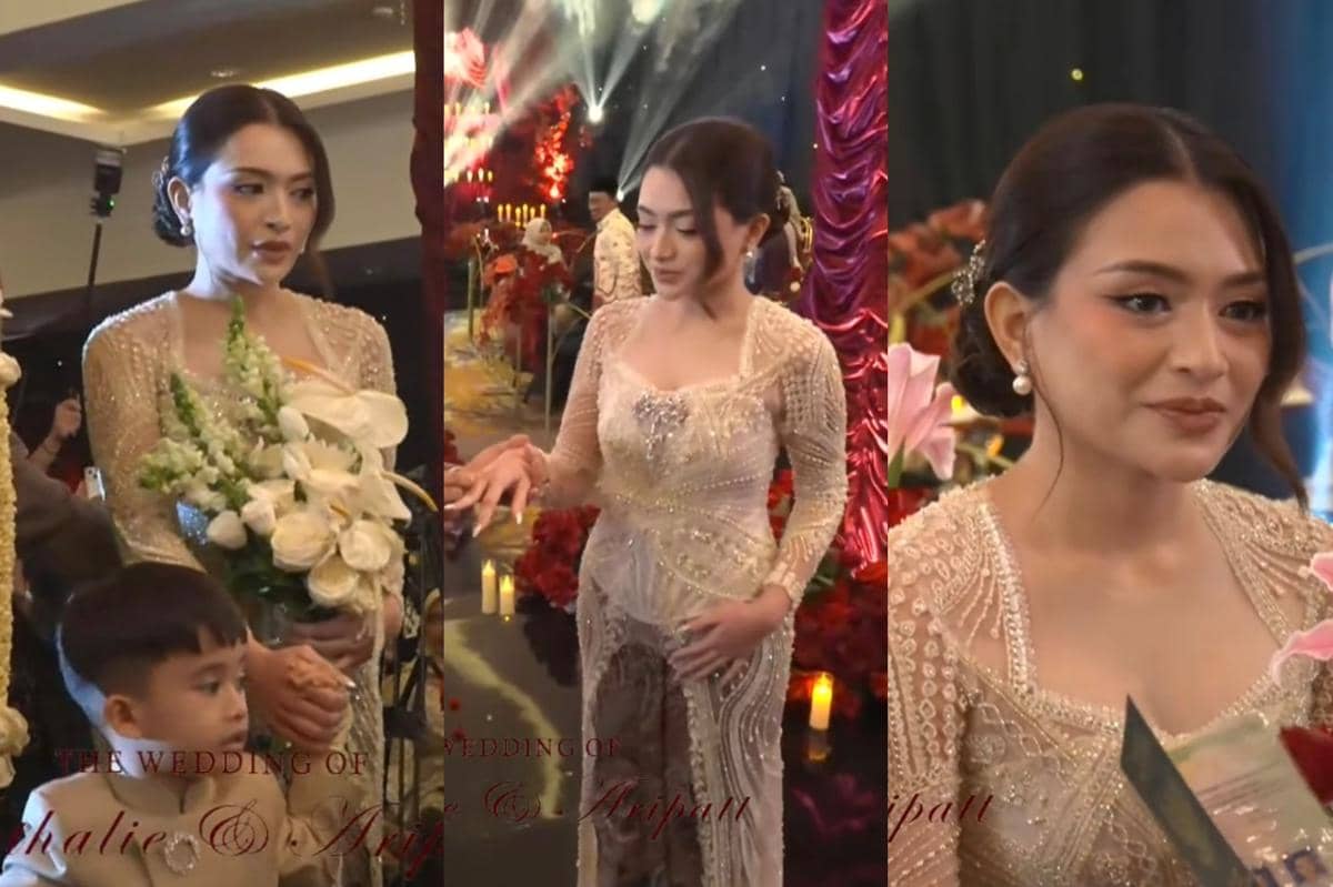 7 Ide Kebaya dan Makeup Pernikahan Nathalie Holscher, Kalem Mewah!