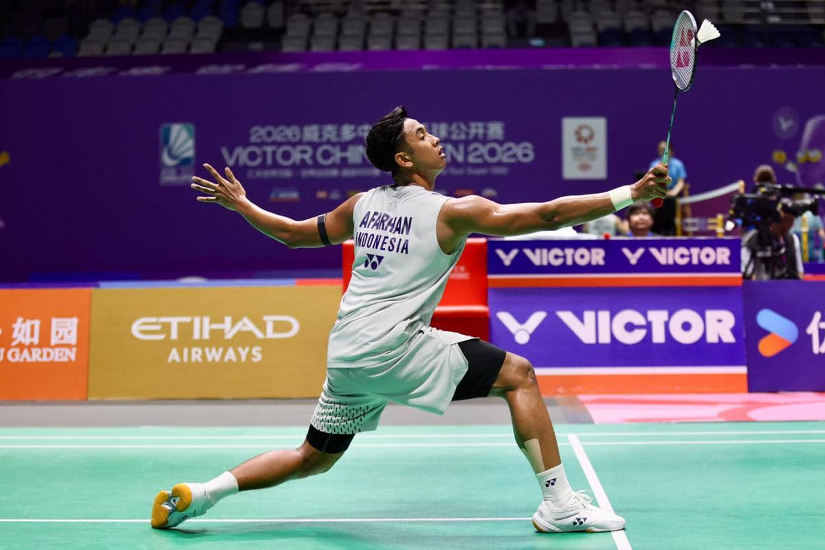 Alwi Farhan kandas di 32 besar China Open 2026.