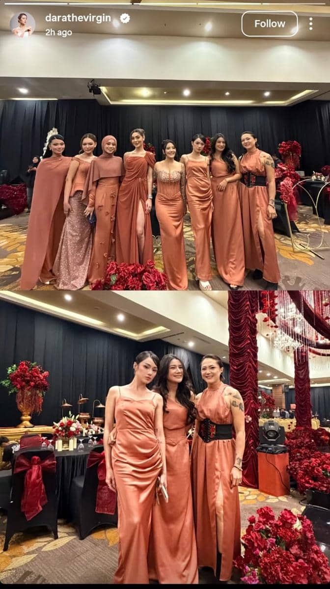 Inspirasi Baju Kondangan ala Tamu Akad Nathalie Holscher (instagram.com/darathevirgin)