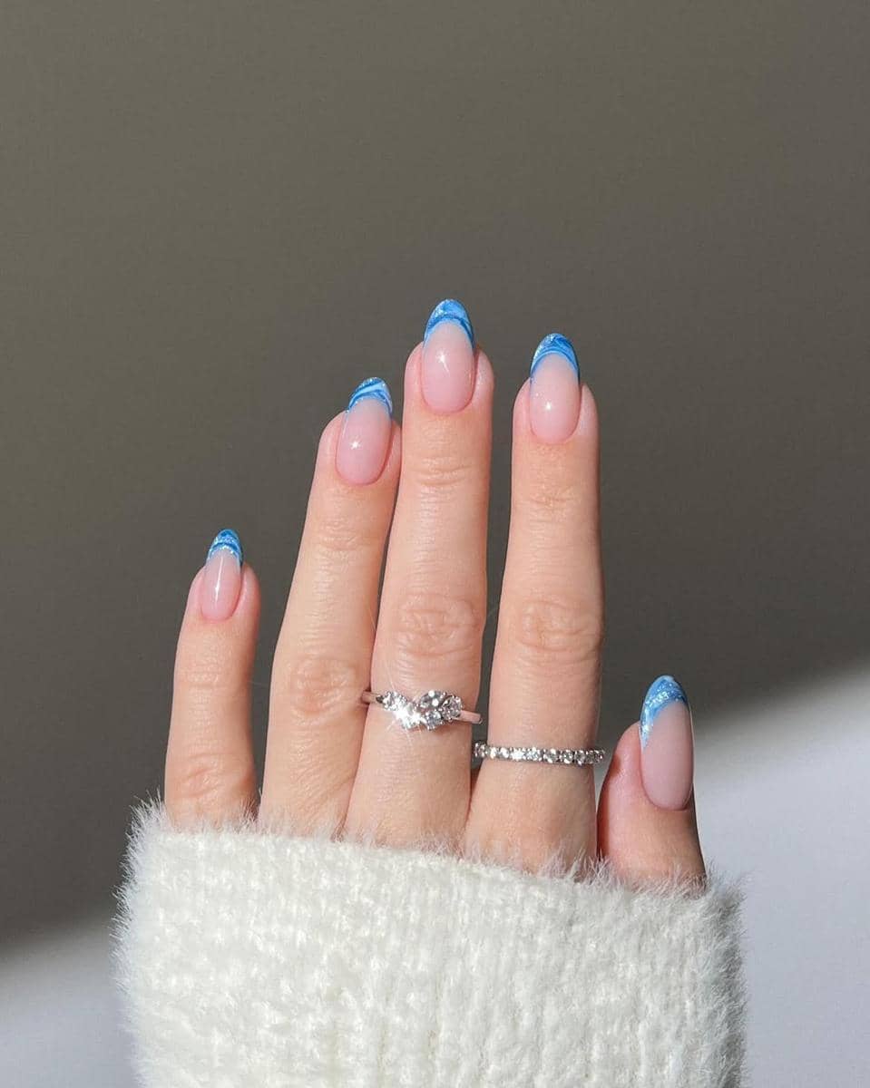 inspirasi nail art motif marmer