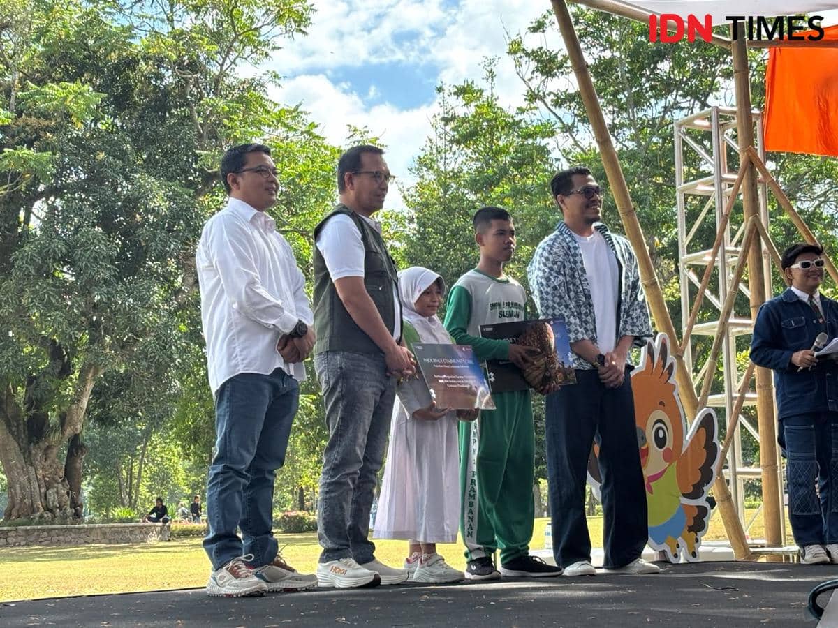 Peringatan Hari Anak Nasional (HAN) 2026 di Kompleks Candi Prambanan, Sleman, Rabu (22/7/2026). (IDN Times/Herlambang Jati Kusumo)