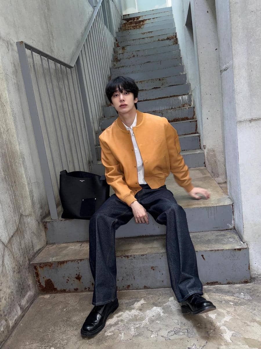 ide smart casual outfit ke bioskop ala Hyungwon