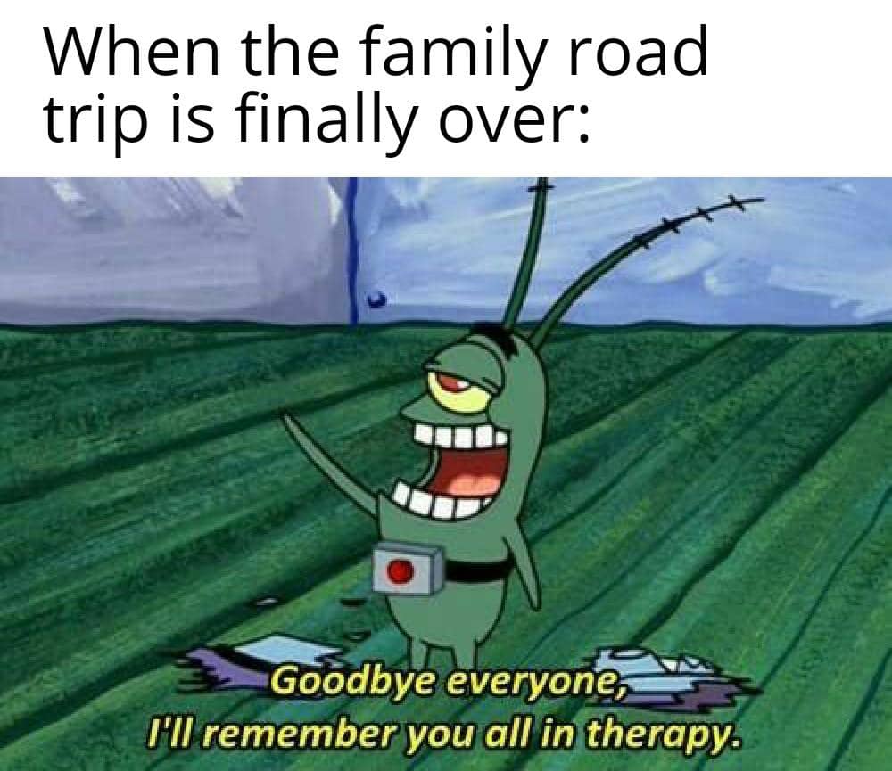 meme SpongeBob tentang liburan