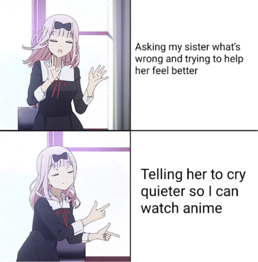 meme anime tentang saudara kandung