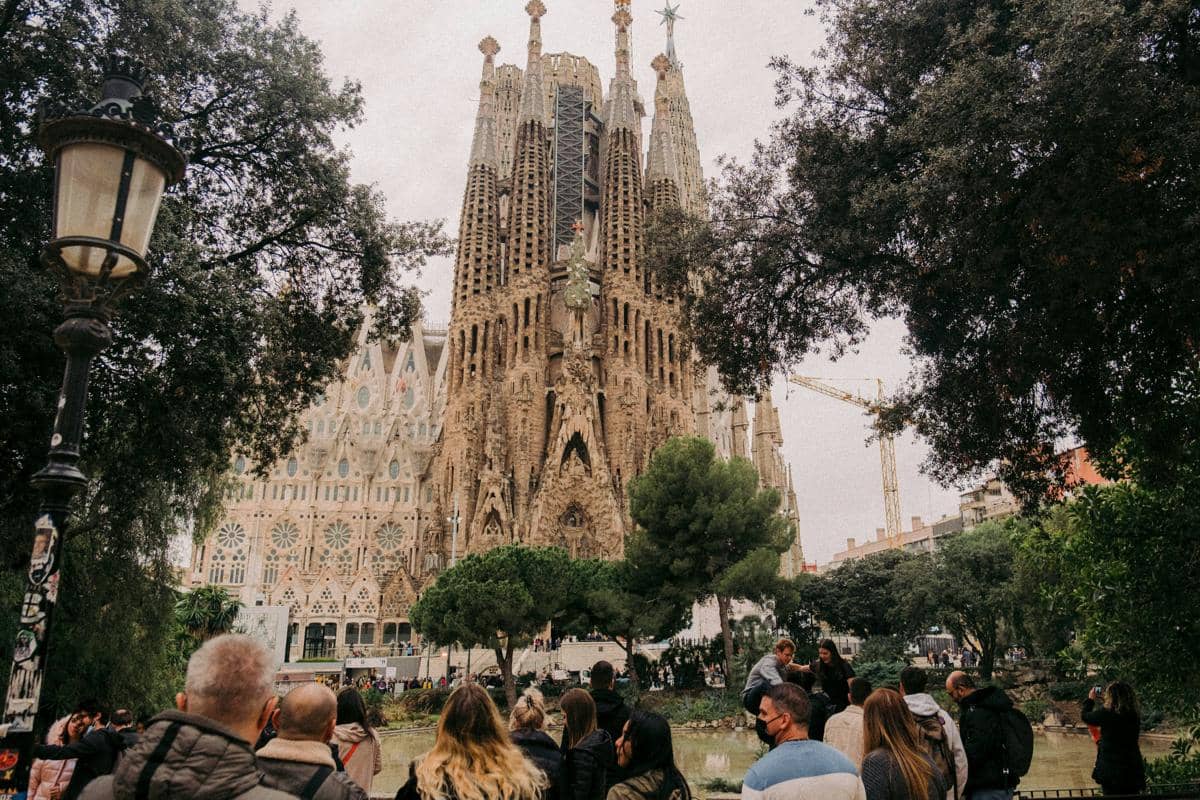 Potret Sagrada Família di Barcelona, Spanyol