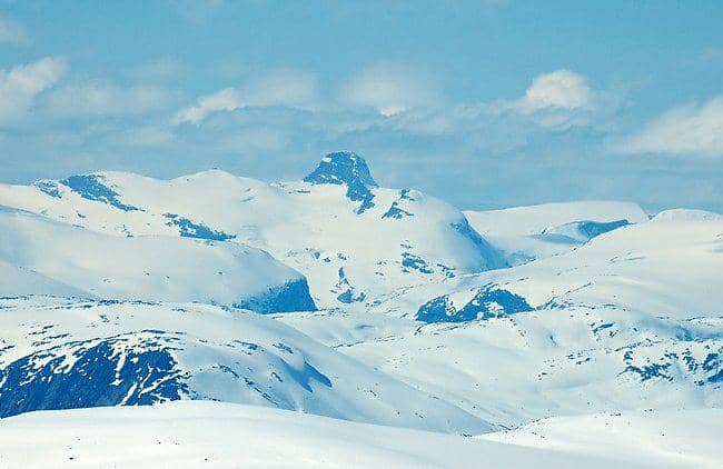 Gunung Lodalskåpa yang merupakan puncak tertinggi di wilayah Gletser Jostedalsbreen