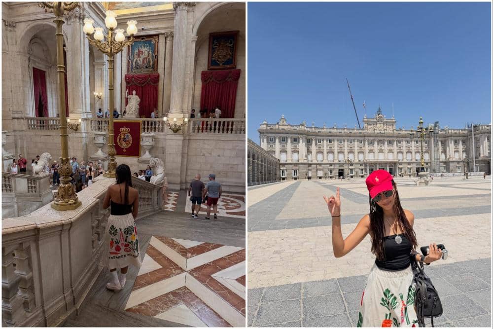 10 Potret Novia Bachmid Menikmati Kemegahan Royal Palace of Madrid