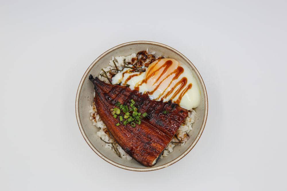 ilustrasi semangkuk unagi don