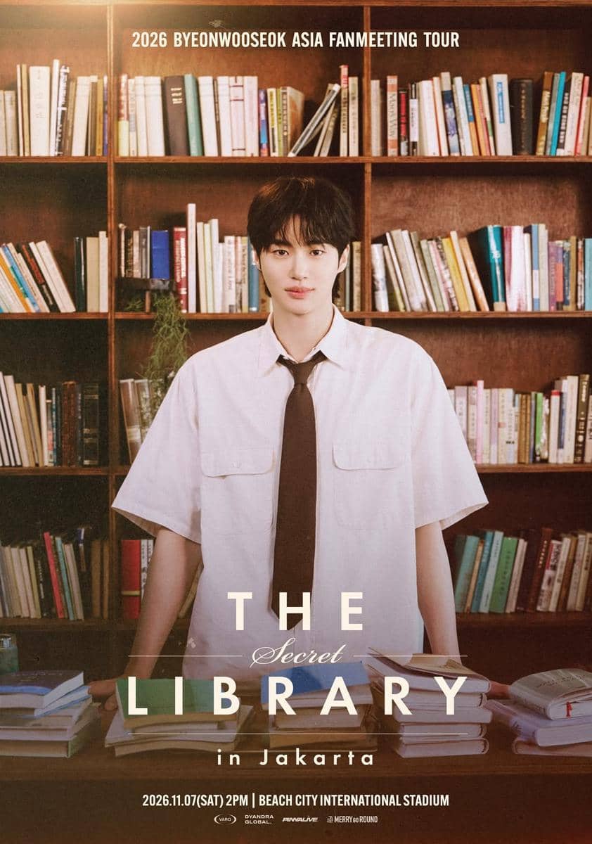 Jadwal war tiket 2026 Byeon Woo Seok Asia Fan Meeting Tour The Secret Library in Jakarta