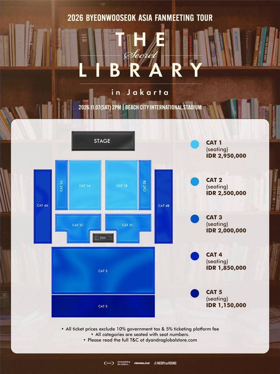 Harga tiket 2026 Byeon Woo Seok Asia Fanmeeting Tour The Secret Library in Jakarta.jpg