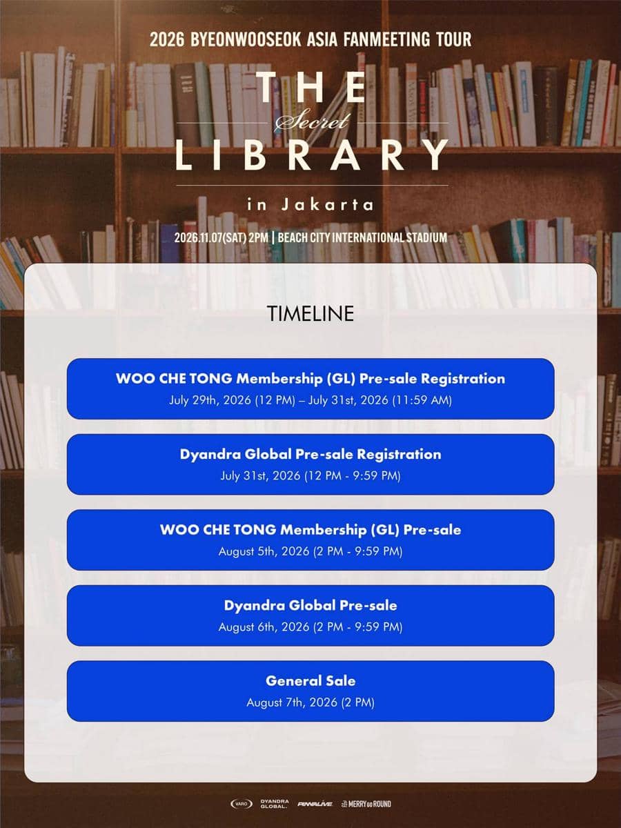 Cara beli tiket 2026 Byeon Woo Seok Asia Fanmeeting Tour The Secret Library in Jakarta.jpg