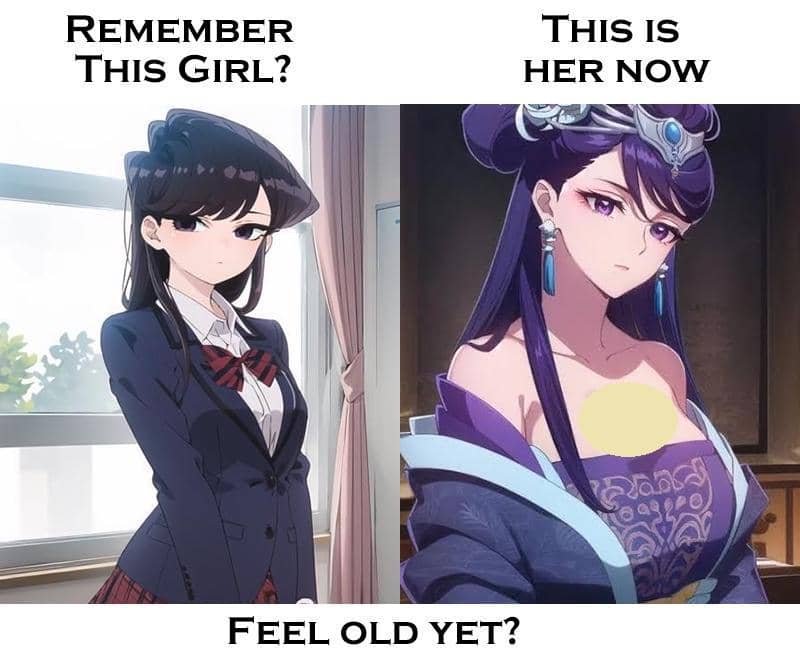 meme transformasi karakter anime nyeleneh