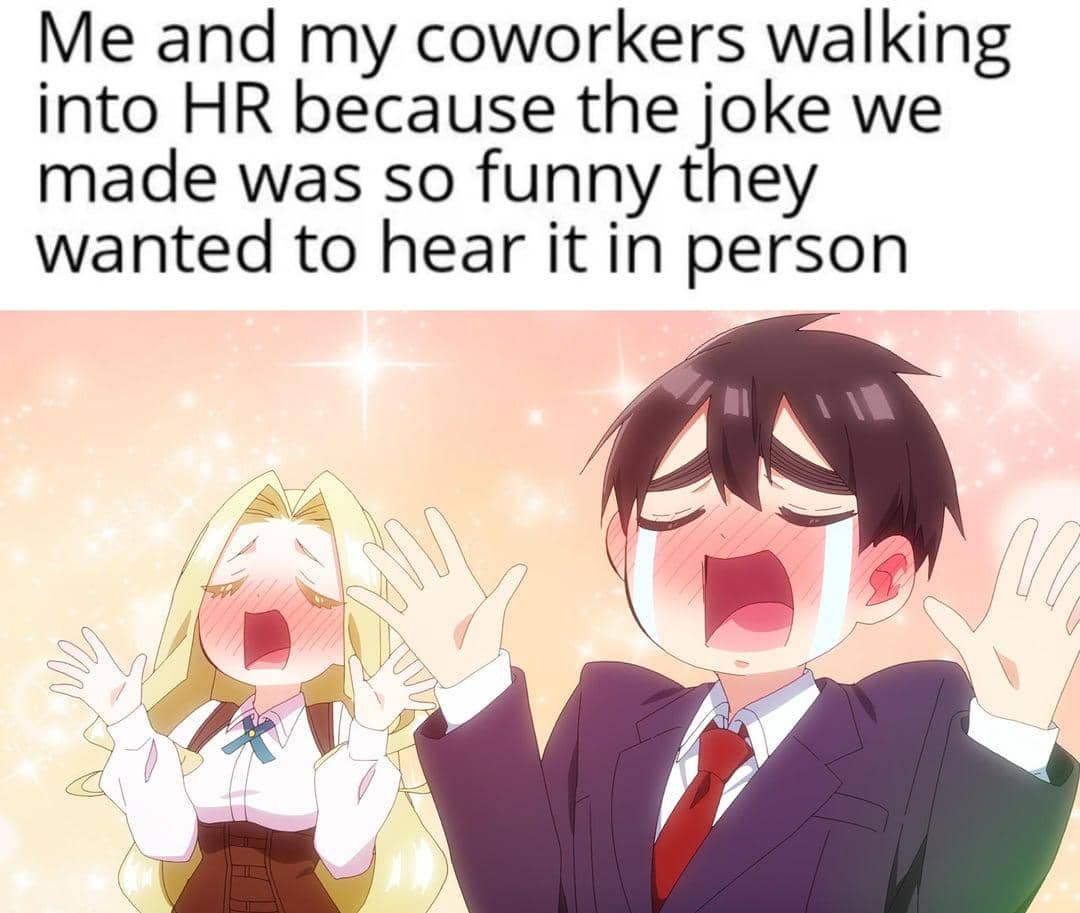 meme anime tentang rekan kerja