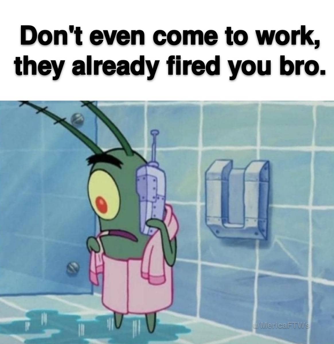 meme SpongeBob tentang pengangguran