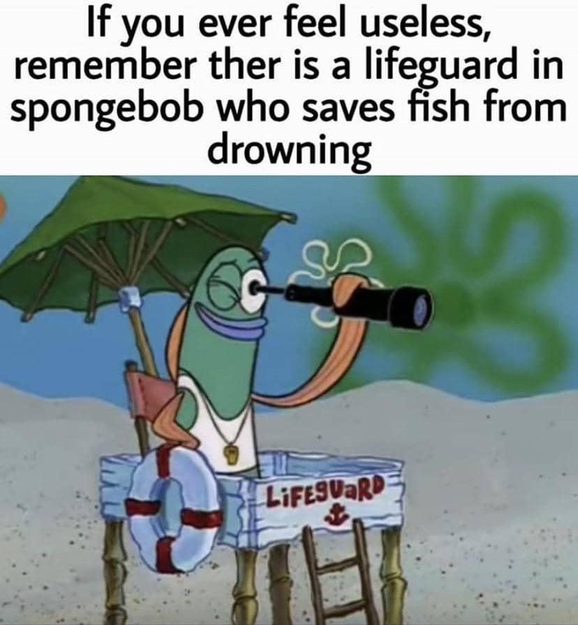 meme SpongeBob tentang pengangguran