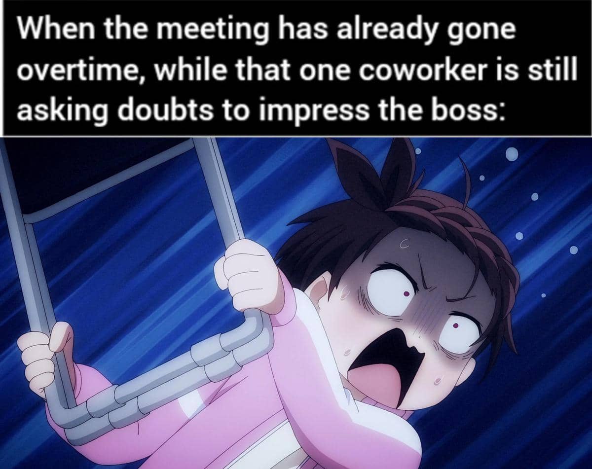 meme anime tentang rekan kerja