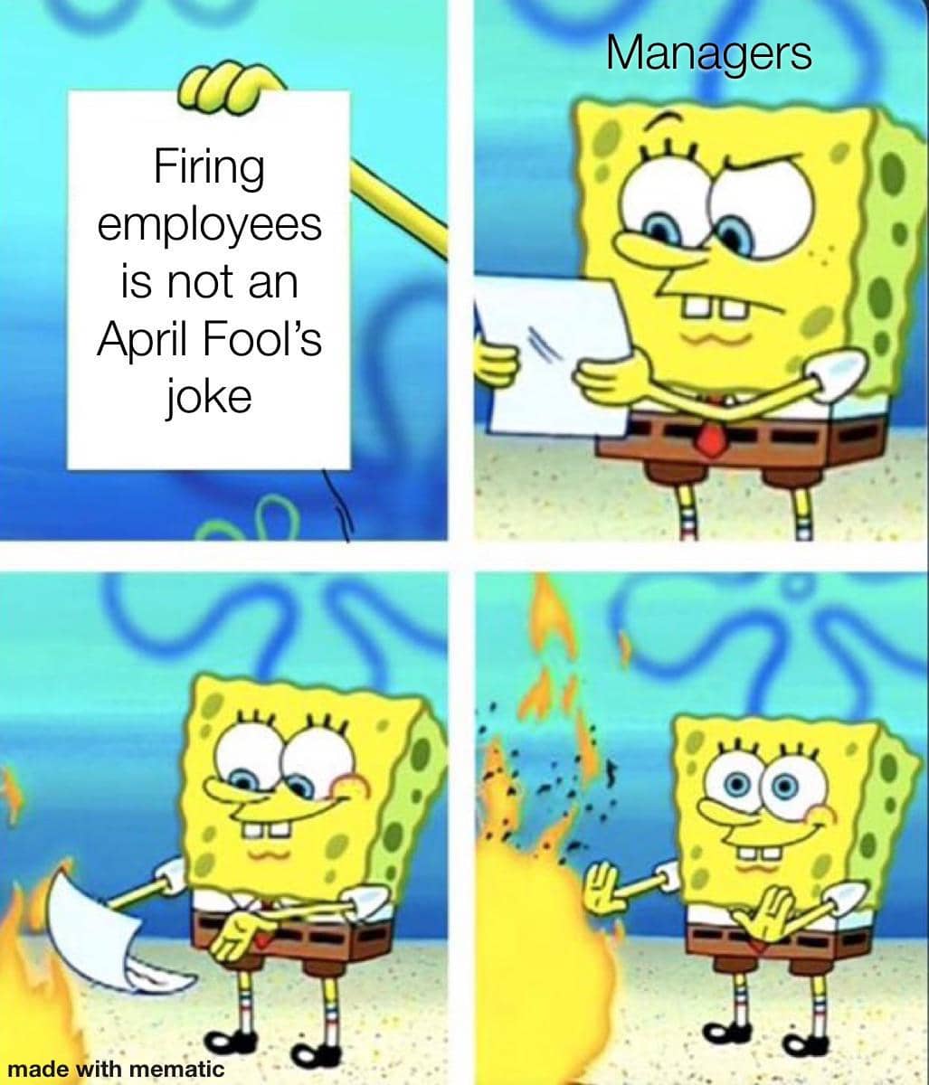 meme SpongeBob tentang pengangguran