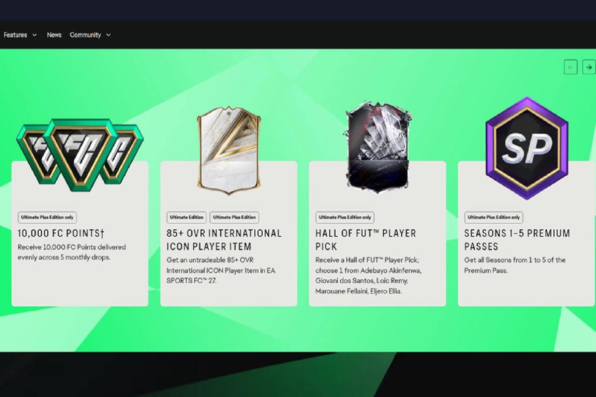 daftar bonus untuk EA Sports FC 27 Ultimate Plus Edition