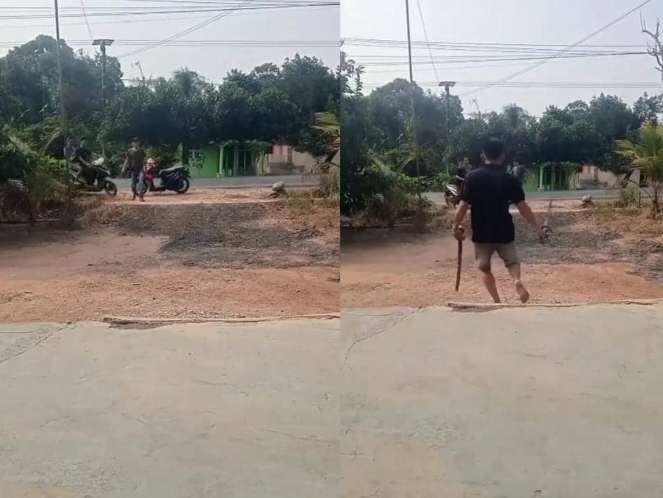 Viral Duel Pedang di Lampung Timur, Pria Luka Tangan Nyaris Putus