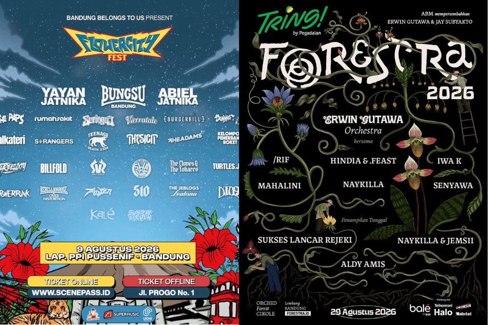 Daftar konser-festival Musik di Bandung Agustus 2026 (instagram.com/flowercityfestival/forestra.id)