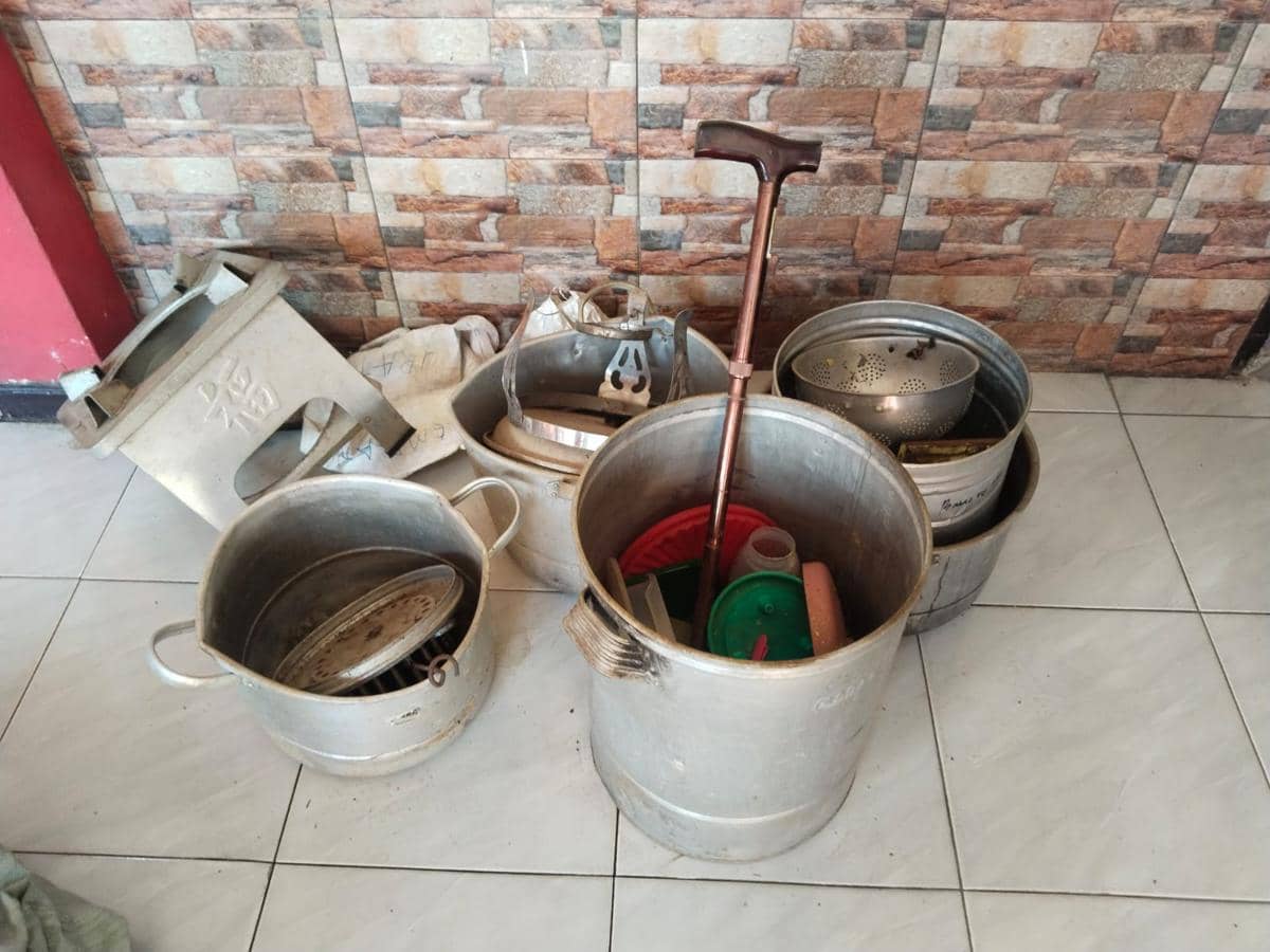 Barang bukti rongsokan curian