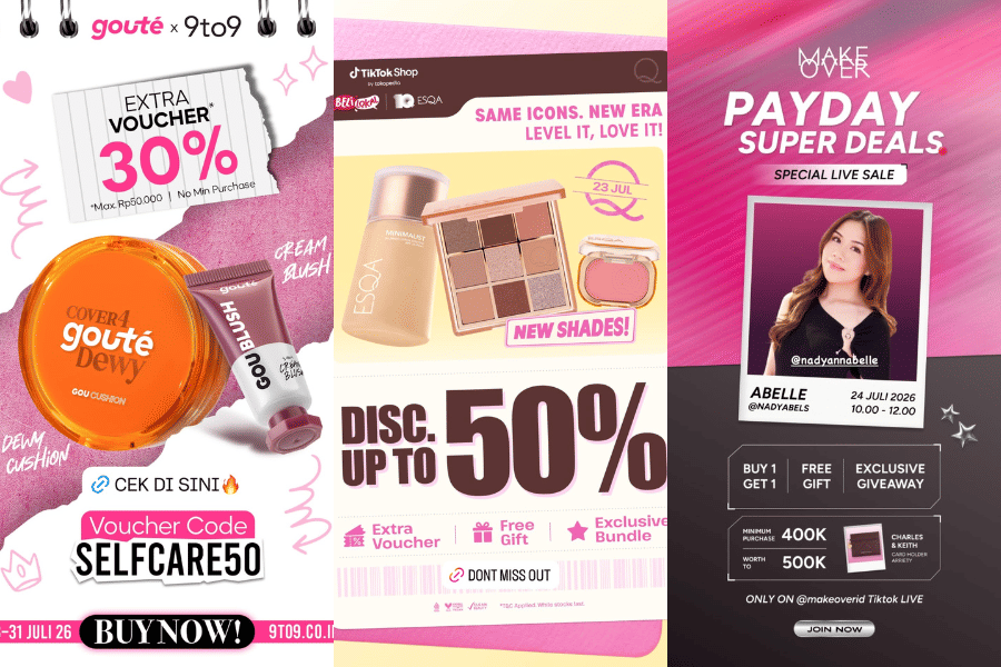 7 Promo Makeup Spesial Payday Sale, Harga Murah untuk Produk Terbaik!