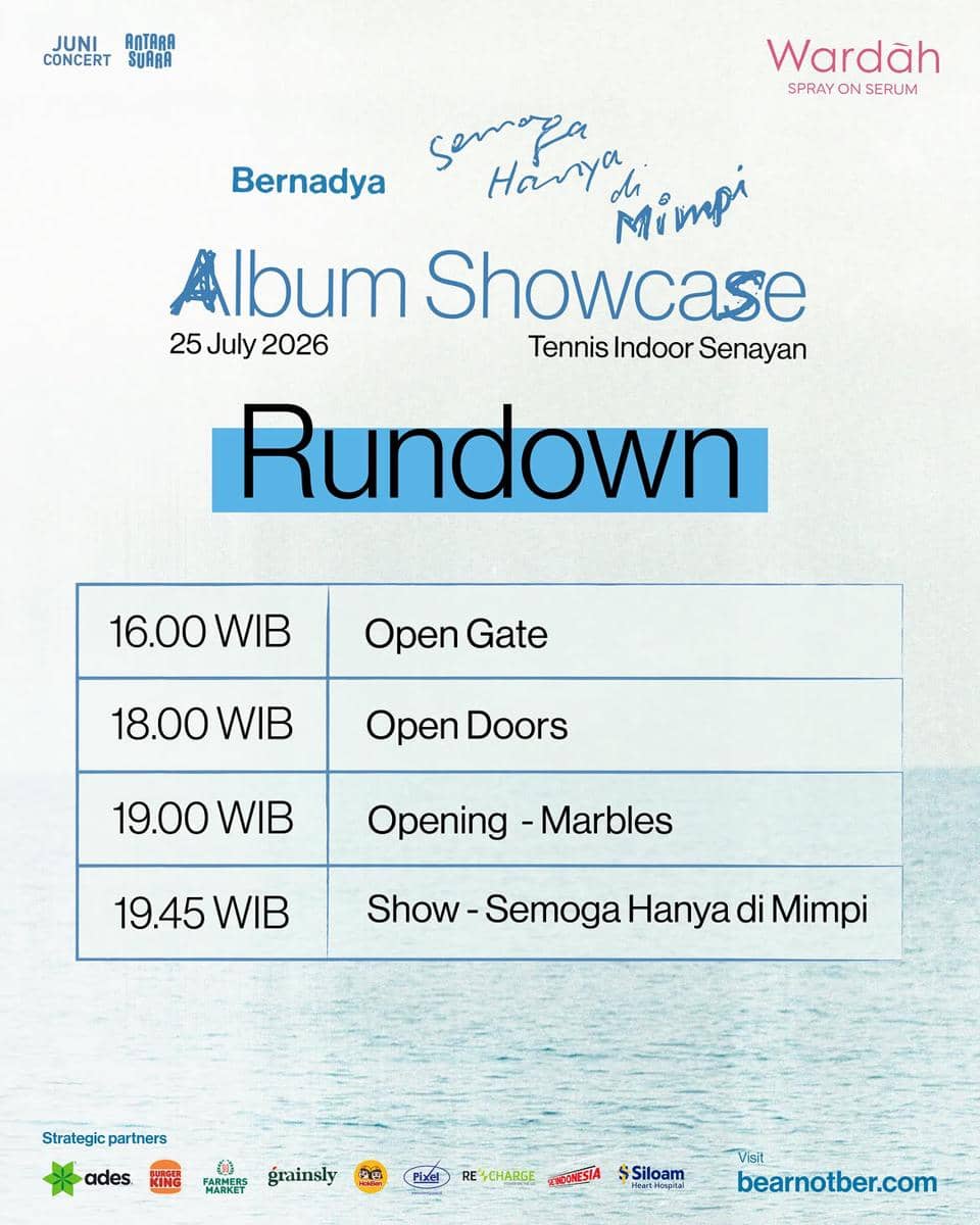 Rundown showcase Bernadya: "Semoga Hanya di Mimpi" Album Showcase di Jakarta (instagram.com/antara.suara)