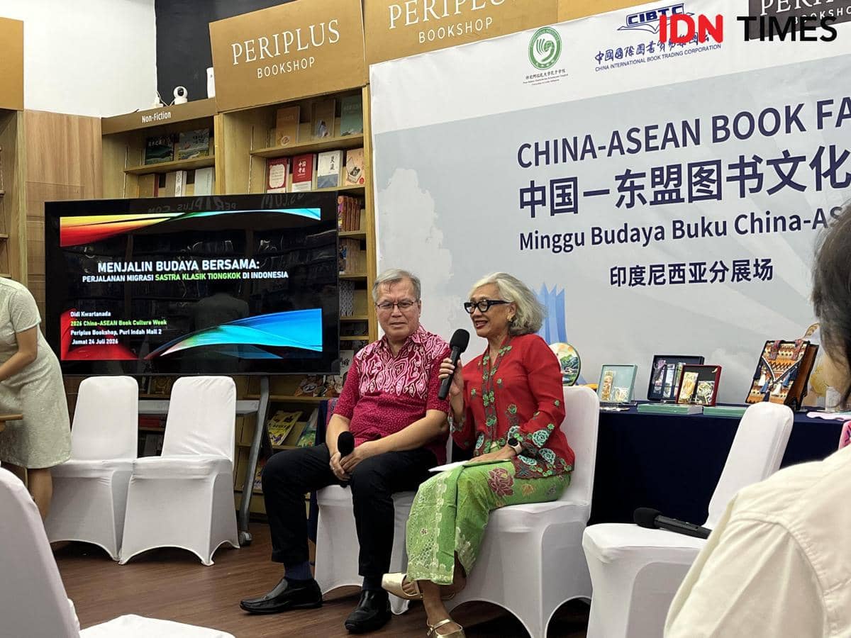 Pembukaan acara Periplus x CIBTC bertajuk Pekan Budaya Buku Tiongkok-ASEAN 2026 (2026 China-Asean Book Culture Week) pada Jumat (24/7/2026)