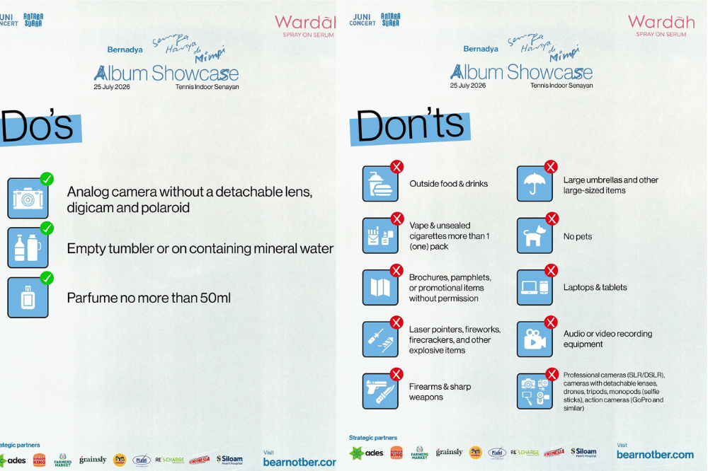 Do's & Don'ts di showcase Bernadya di Jakarta (instagram.com/antara.suara)