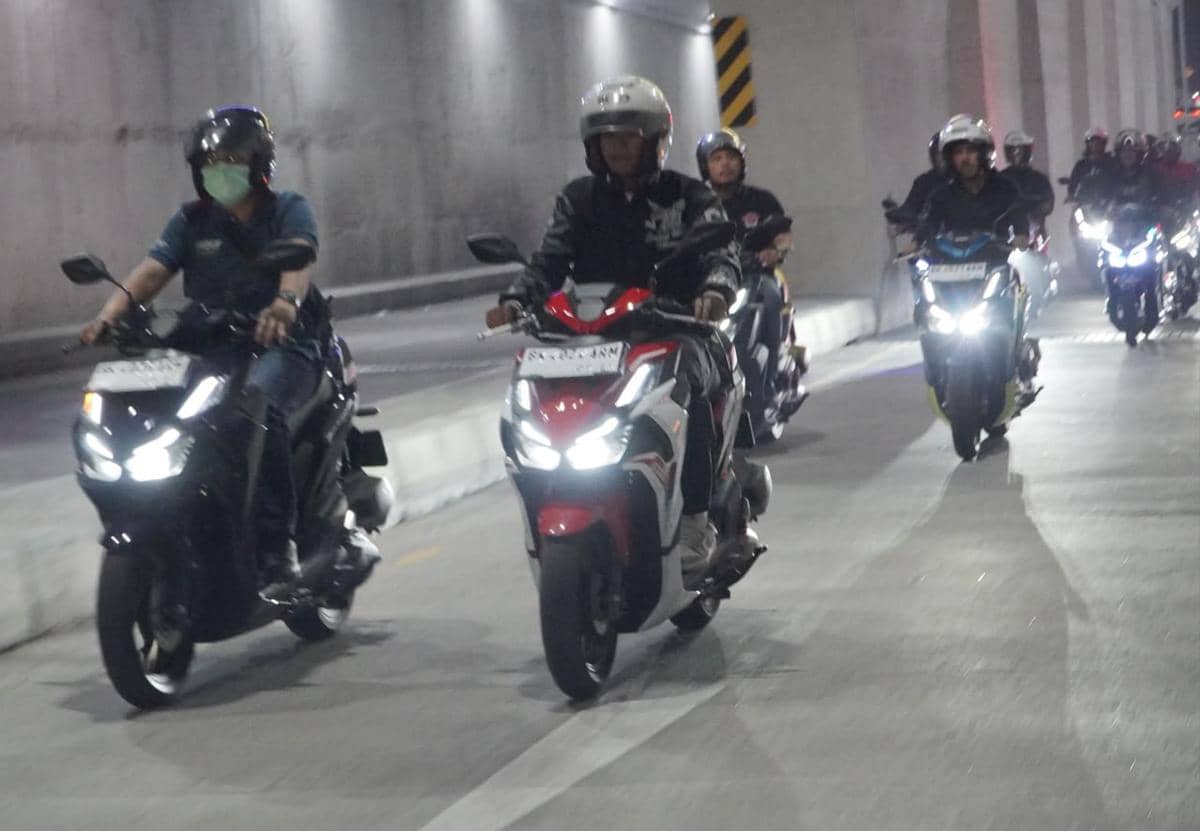 Honda Bikers Sukses Libas Malam Medan Lewat Vario Evo 160 Night Ride