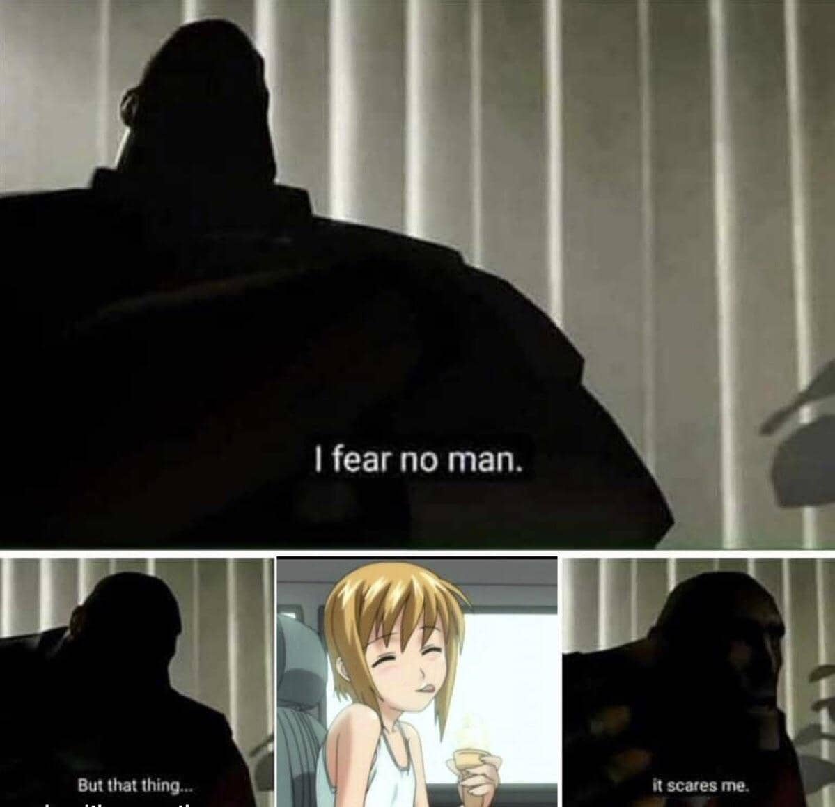 meme anime tentang ketakutan terbesar