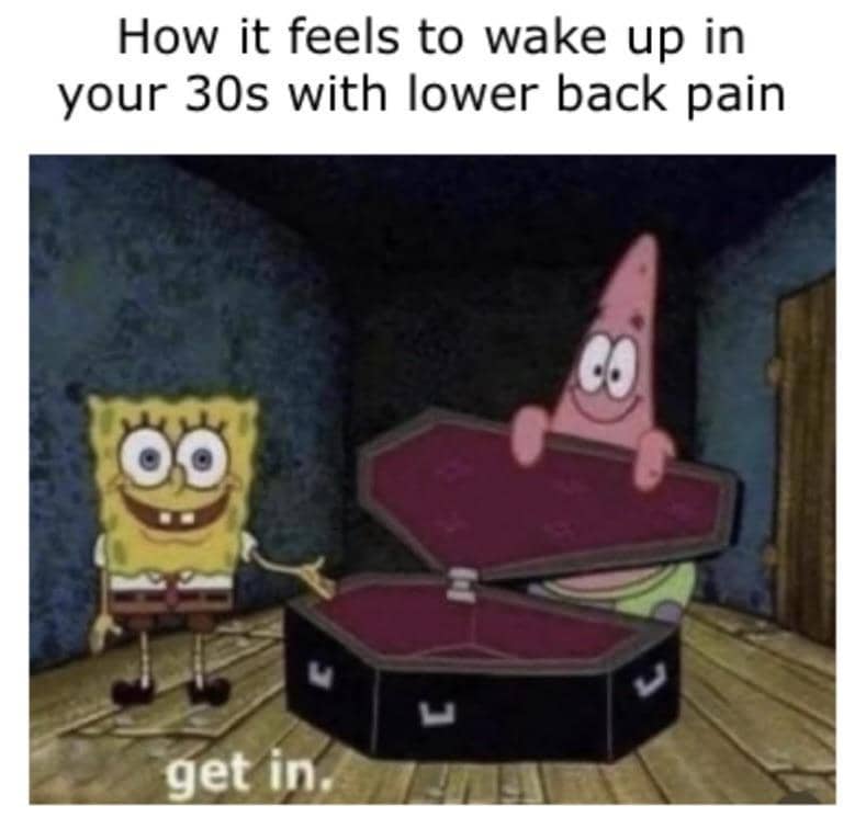 meme SpongeBob merasa tua